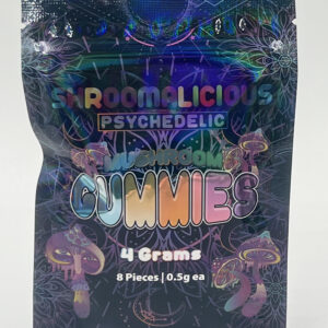 SHROOMALICIOUS PSYCHEDELIC MUSHROOM GUMMIES 4 Grams (8 Pieces | 0.5g ea) $40